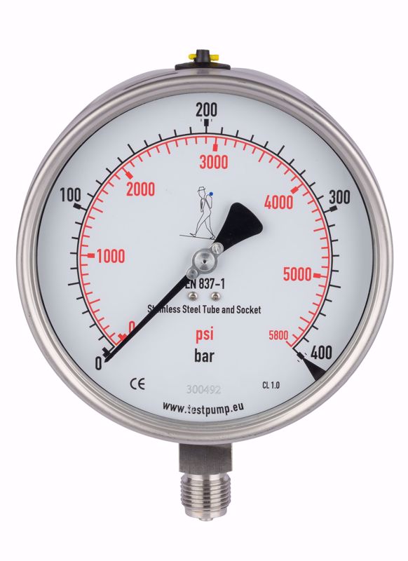 Picture of 0-400 Bar Pressure Gauge, Ø150mm, 1%