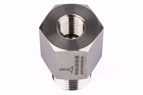 Afbeelding van Adapter 1/2" BSP volgens EN 837 Male x 1/4" BSP Female
