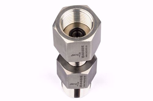 Afbeelding van Verloop 1/2" BSP volgens EN 837 female wartel connectie x 1/2"NPT male - Assembly