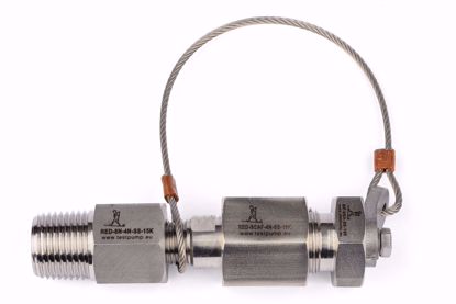 Afbeelding van Verloop 1/2" BSP volgens EN 837 female wartel connectie x 1/2"NPT male - Assembly met Blindstop