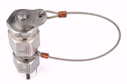 Afbeelding van Verloop 1/2" BSP volgens EN 837 female wartel connectie x 1/2"NPT male - Assembly met Blindstop