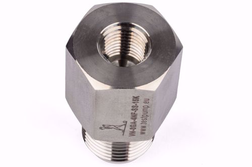 Afbeelding van Adapter 1/2" BSP volgens EN 837 Male x 1/4" NPT Female
