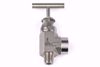 Picture of 1/2" NPT Angled Needle Valve - male x female - with Safety Lock Plate