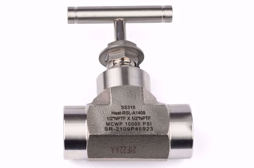 Afbeelding van 1/2" NPT Rechte Naald-afsluiter - female x female