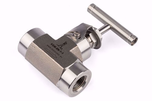 Afbeelding van 1/2" NPT Rechte Naald-afsluiter - female x female